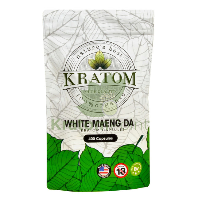 Natures Best Kratom Capsules White Maeng Da 400Ct