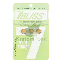 7 Bliss Hydroxymitragynine Kratom Tablets White Extract 3 Count