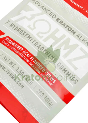 7 Ohmz Strawberry Acai Flavored Chews 28Mg 8 Gummies