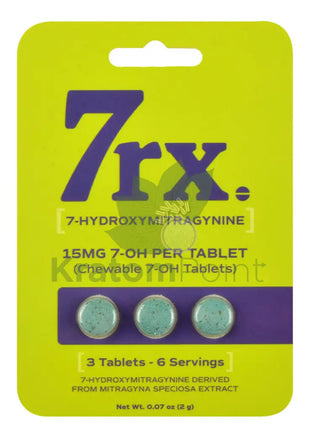 7Rx Chewable 7-Hyrdoxymitragynine Tablets 3 Count