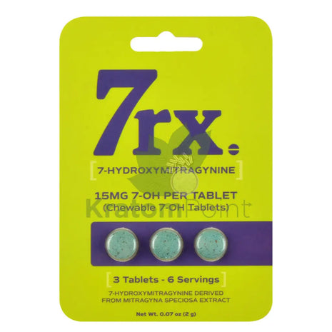 7Rx Chewable 7-Hyrdoxymitragynine Tablets 3 Count