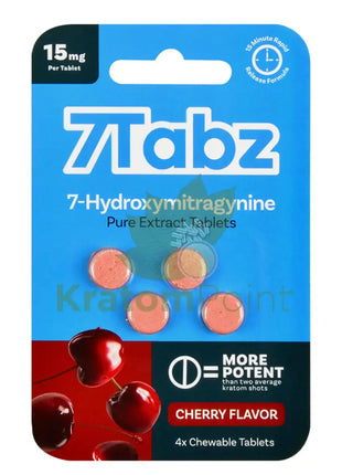 7Tabz Hydroxymitragynine Kratom Cherry Flavor Tablets 4 Count Hydroxy