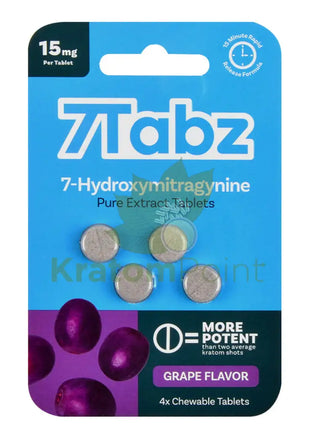 7Tabz Hydroxymitragynine Kratom Grape Flavor Tablets 4 Count Hydroxy