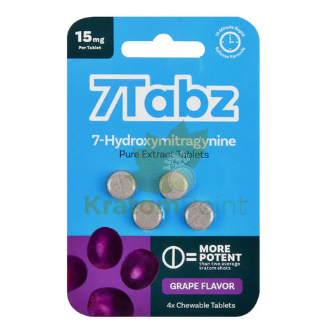 7Tabz Hydroxymitragynine Kratom Grape Flavor Tablets 4 Count Hydroxy