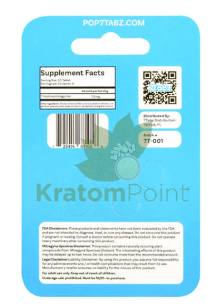 7 Tabz Hydroxymitragynine Kratom Tablets 4 Count