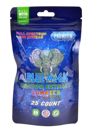 Blue Magic Kratom Gummies 25 Gummies Per Pouch Vitamins & Supplements