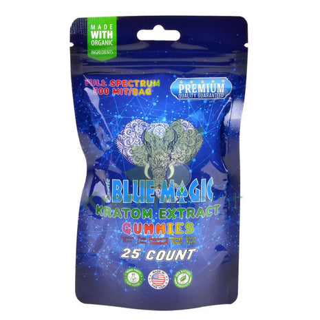 Blue Magic Kratom Gummies 25 Gummies Per Pouch Vitamins & Supplements