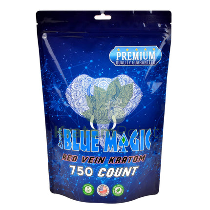 Blue Magic Red Vein Kratom Capsules 750 Count Vitamins & Supplements