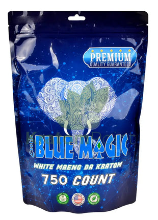 Blue Magic White Maeng Da Kratom Capsules 750 Count Vitamins & Supplements