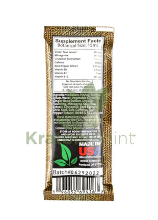 Bomb Kratom Honey Flavor packet, 1ct-facts