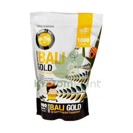 Bumble Bee Bali Gold Kratom, 1000 count capsules