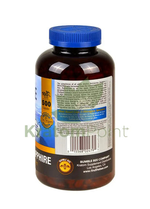 Bumble Bee  Kalamantan Sapphire Kratom Capsules 500 count-back