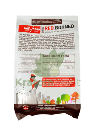 Bumble Bee Kratom Powder 1000G Red Borneo Bumble Bee