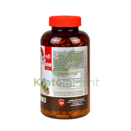 Bumble Bee Red Borneo 500 count kratom pills-facts
