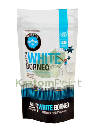 Bumble Bee White Borneo 40 count Kratom capsules