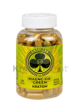 Club 13 Kratom Green Maeng Da Capsules 120 Count