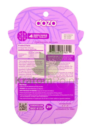 Dozo Perks 7-OH MAXIMUM STRENGTH Euphoria Blend Grape Tablets 4ct Hydroxy