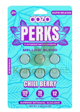 Dozo Perks 7-OH Mellow Blend Chill Berry Tablets 6ct Hydroxy