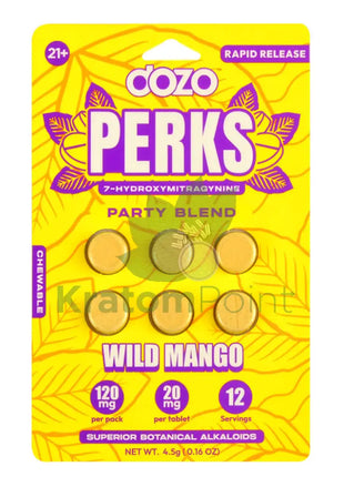 Dozo Perks 7-OH Party Blend Wild Mango Tablets 6ct Hydroxy