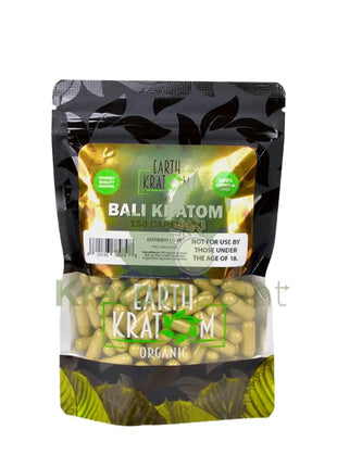 Earth Kratom Bali Capsules 150 Count