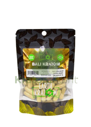 Earth Kratom Bali Capsules 65 Count