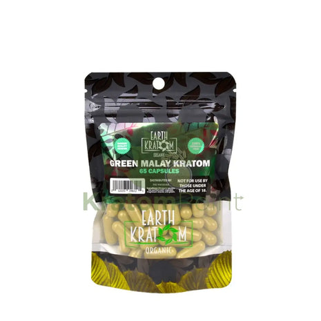 Earth Kratom Green Malay Capsules 65 Count