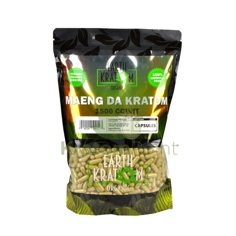 Earth Kratom Maeng Da Capsules, 1500 Count