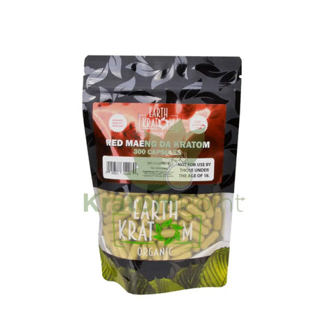 Earth Kratom Red Maeng Da Capsules 300 Count