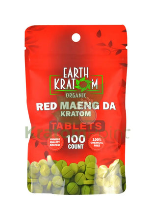 Earth Kratom Red Maeng Da Kratom Tablets, 100 count