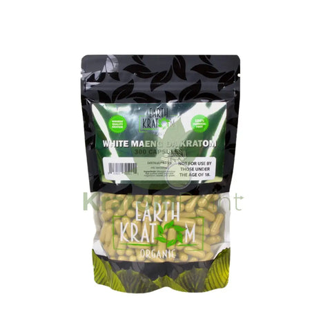 Earth Kratom White Maeng Da Capsules 300 Count