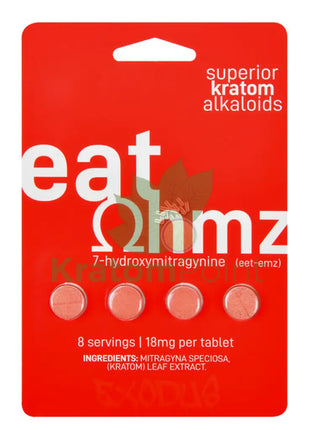 Eat Ohmz 7-Hydroxymitragynine 18Mg Tablets 4 Count Hydroxy