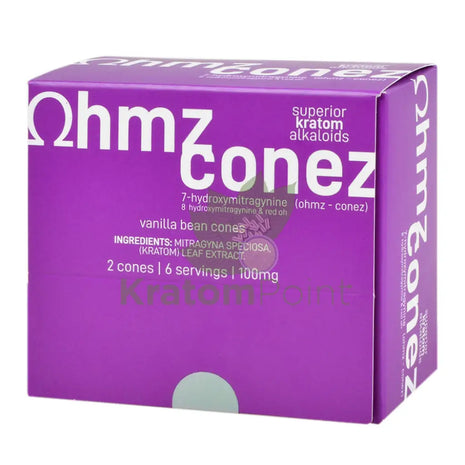 Eat Ohmz 7-Hydroxymitragynine Vanilla Bean Conez 100Mg 2 Count Hydroxy