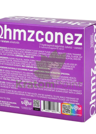 Eat Ohmz 7-Hydroxymitragynine Vanilla Bean Conez 100Mg 2 Count Hydroxy