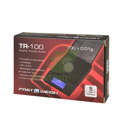 Fast Weigh TR-100 digital scale box back