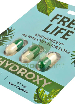 Free Life Enhanced Alkaloid Kratom Capsules 3 Count