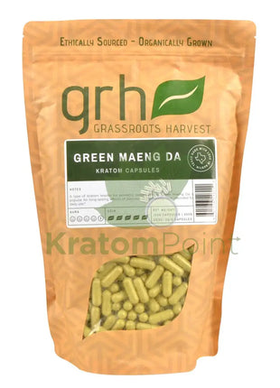 Grassroots Harvest Kratom Green Maeng Da 1000 Count Capsules