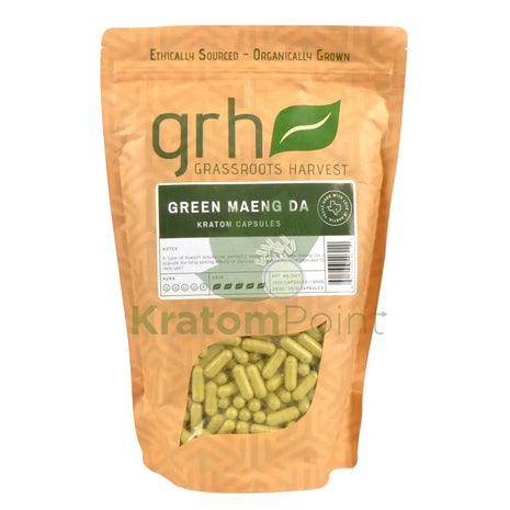 Grassroots Harvest Kratom Green Maeng Da 1000 Count Capsules