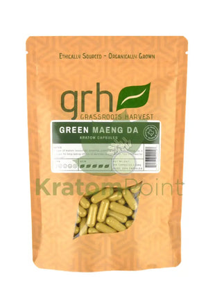 Grassroots Harvest Kratom Green Maeng Da 200 Count Capsules