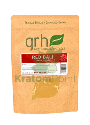 GrassRoots Harvest Kratom Red Bali, 100g Powder