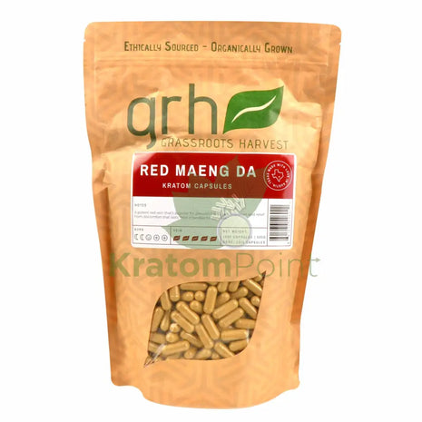 Grassroots Harvest Kratom Red Maeng Da 1000 Count Capsules