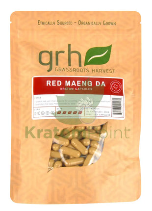 Grassroots Harvest Kratom Red Maeng Da 200 Count Capsules