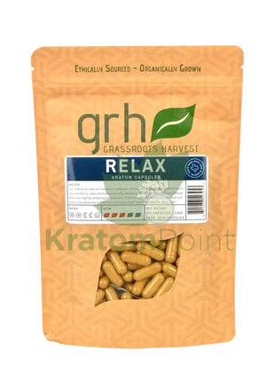 GrassRoots Harvest Kratom Relax, 200 Count Capsules