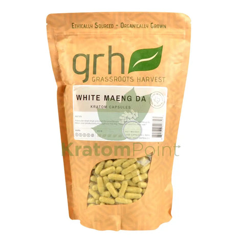 Grassroots Harvest Kratom White Maeng Da 1000 Count Capsules