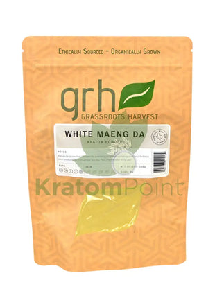 GrassRoots Harvest Kratom White Maeng Da, 100g Powder