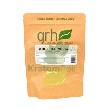 GrassRoots Harvest Kratom White Maeng Da, 100g Powder