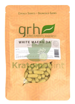 Grassroots Harvest Kratom White Maeng Da 200 Count Capsules