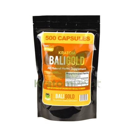 Green Monkey Bali Gold Kratom 500 count capsules