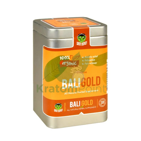 Green Monkey Bali Gold Kratom powder, 120 grams