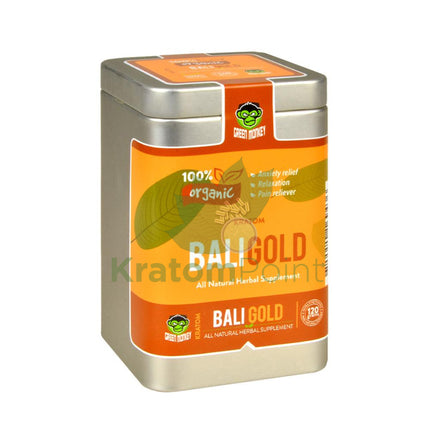 Green Monkey Bali Gold Kratom powder, 120 grams