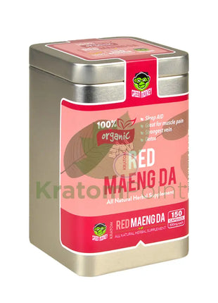 Green Monkey Red Maeng Da Kratom, 150 Count Capsules